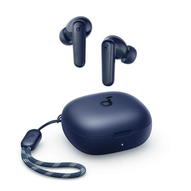هدفون بلوتوثی انکر مدل SoundCore R50i A3949 بدون قابلیت نویز کنسلینگ، درگاه شارژ USB Type-C، دارای فناوری AI-Enhanced Calls برای کاهش نویز و بهبود مکالمات، مقاوم در برابر رطوبت و عرق